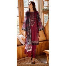 Maroon Lawn Salwar Kameez Indian Pakistani Summer Suit